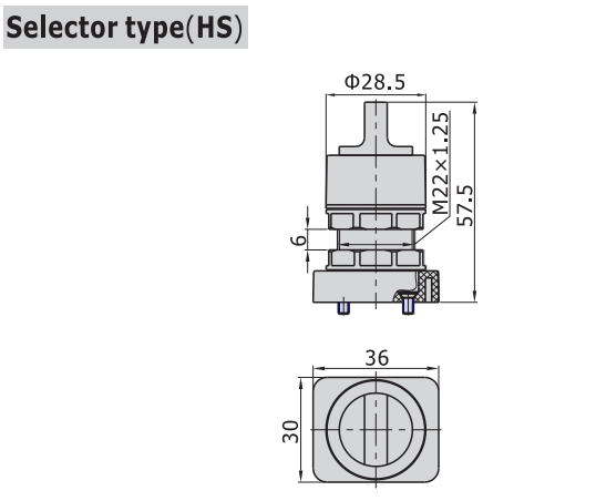 M5HS21006BT M5 SERIES SELECTOR TYPE 4 WAY 2 POSITION - 5 PORT, 1/8" NPT PORTS BLACK SELECTOR,
